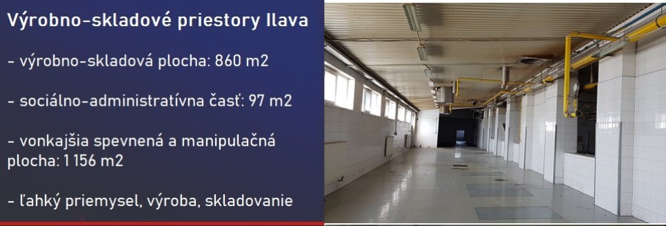 Výrobno-skladové priestory Ilava